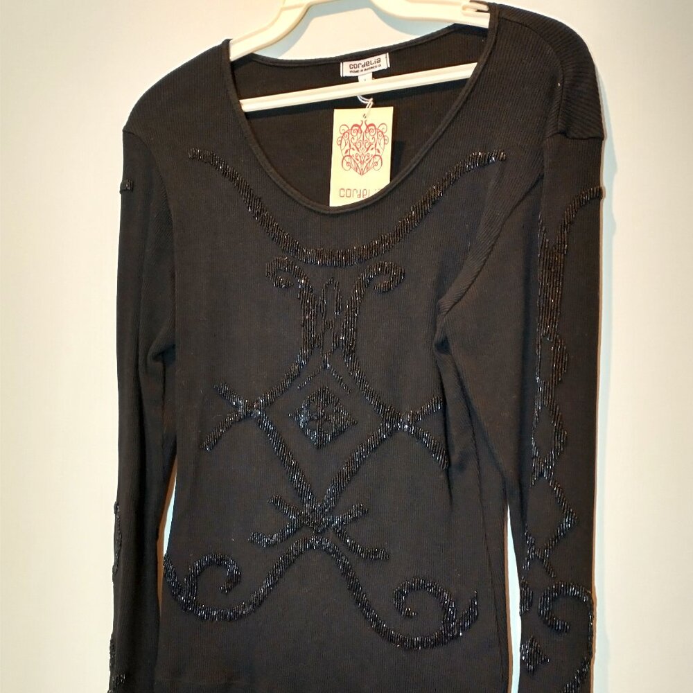 NWT Cordelia Beaded Shirt